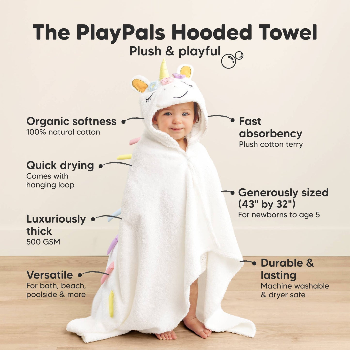Playpals Hooded Baby Towels