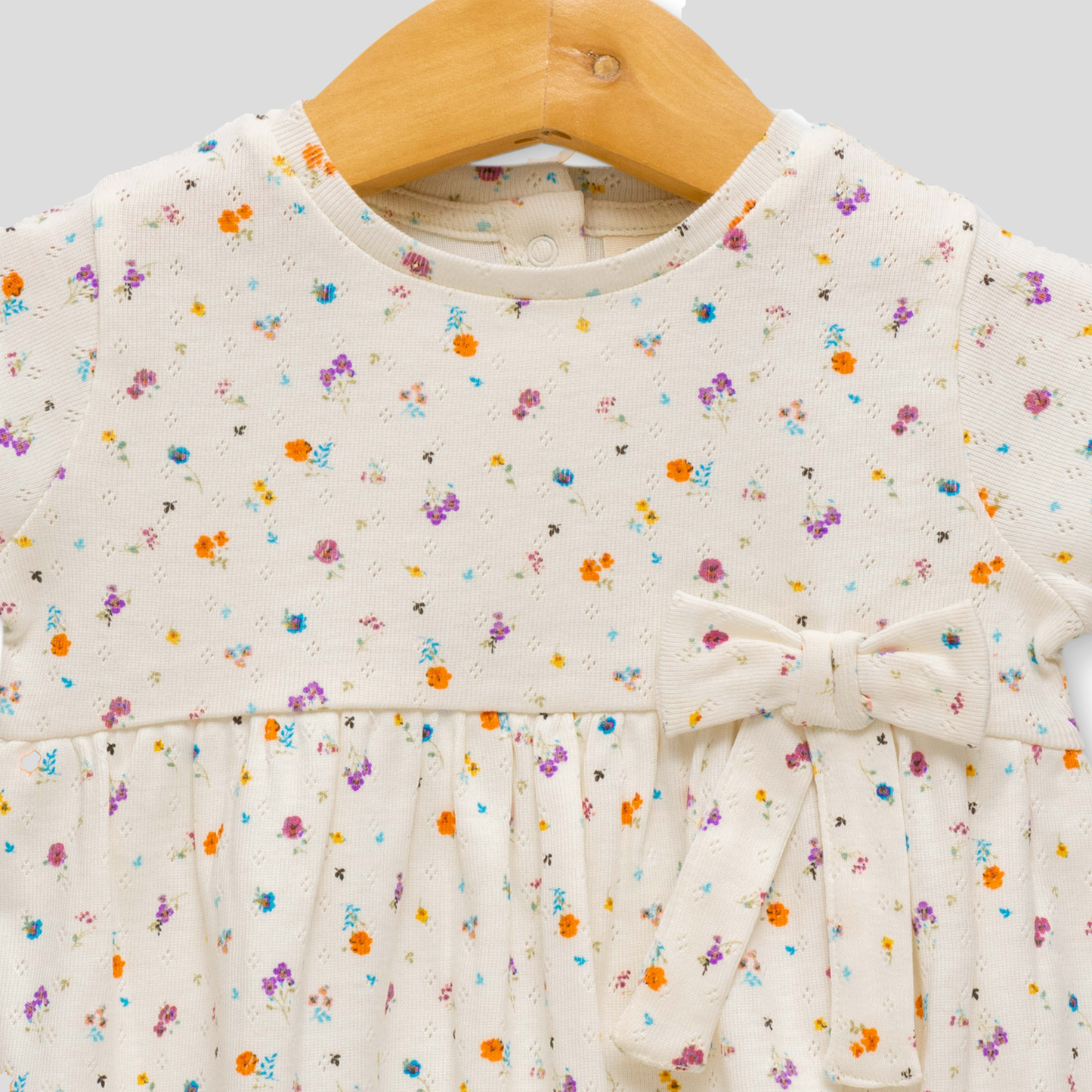 Floral Flair Dress with Bow