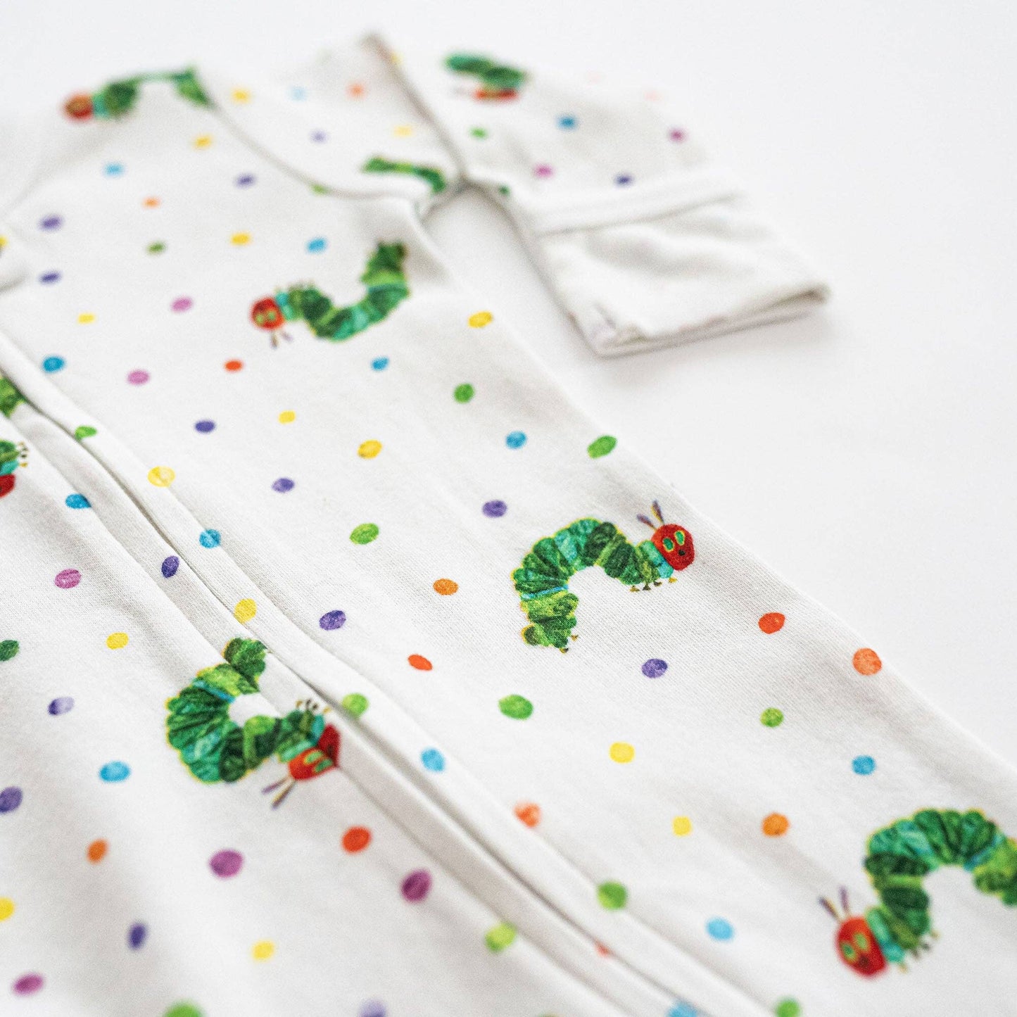Caterpillar Organic Zipper Footie