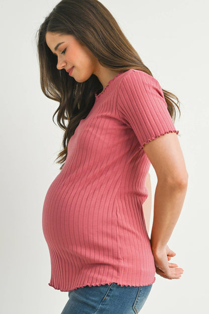 Ribbed Maternity T-Shirt