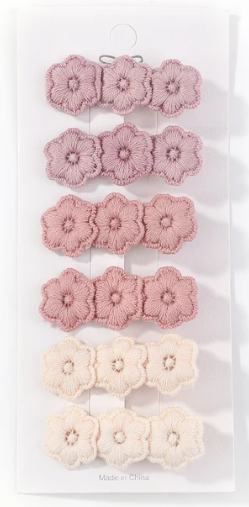 Embroidery Hair Clip Set