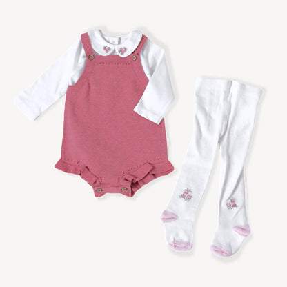 Rose Heather Romper 3 Piece Set