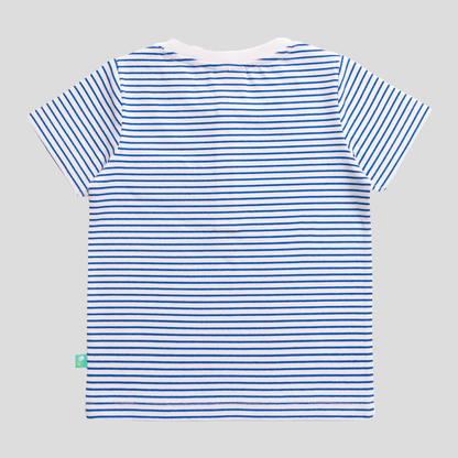 Pinstriped Tee & Shorts Set