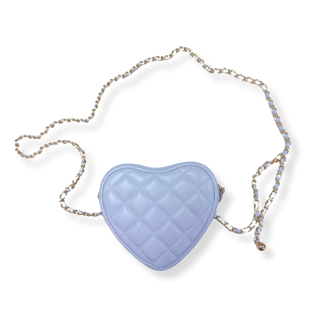 Quilted Leather Heart Purse
