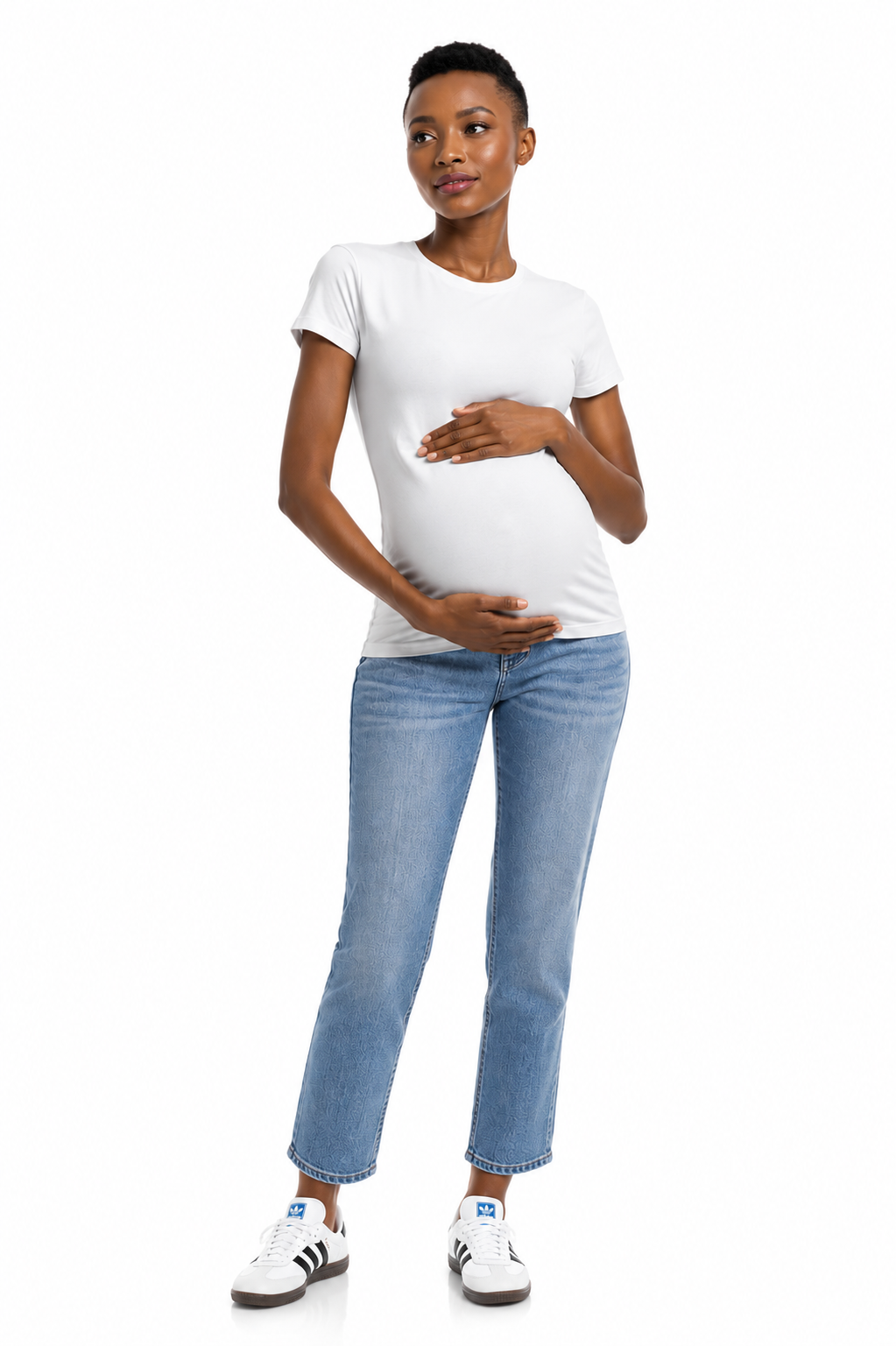 Maternity Ankle  Leg Jean w/ Bellyband