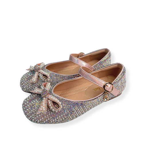 Pearl & Rhinestone Flat Shoes