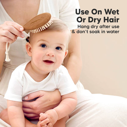 Baby Wooden Hairbrush Set