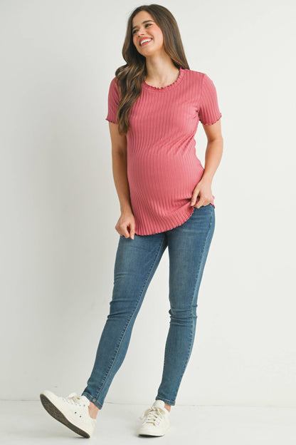 Ribbed Maternity T-Shirt