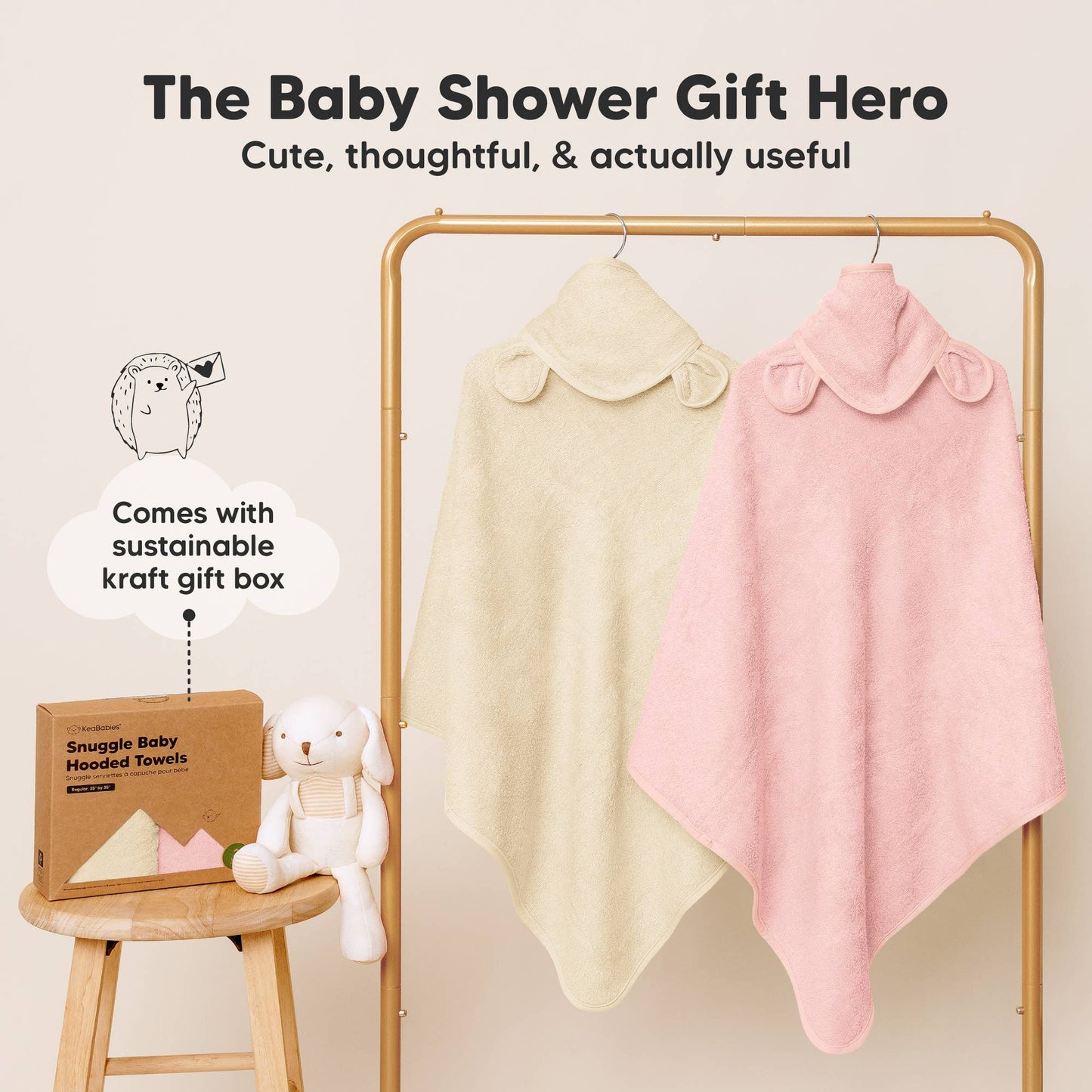 2-pack Snuggle Baby Hooded Towels