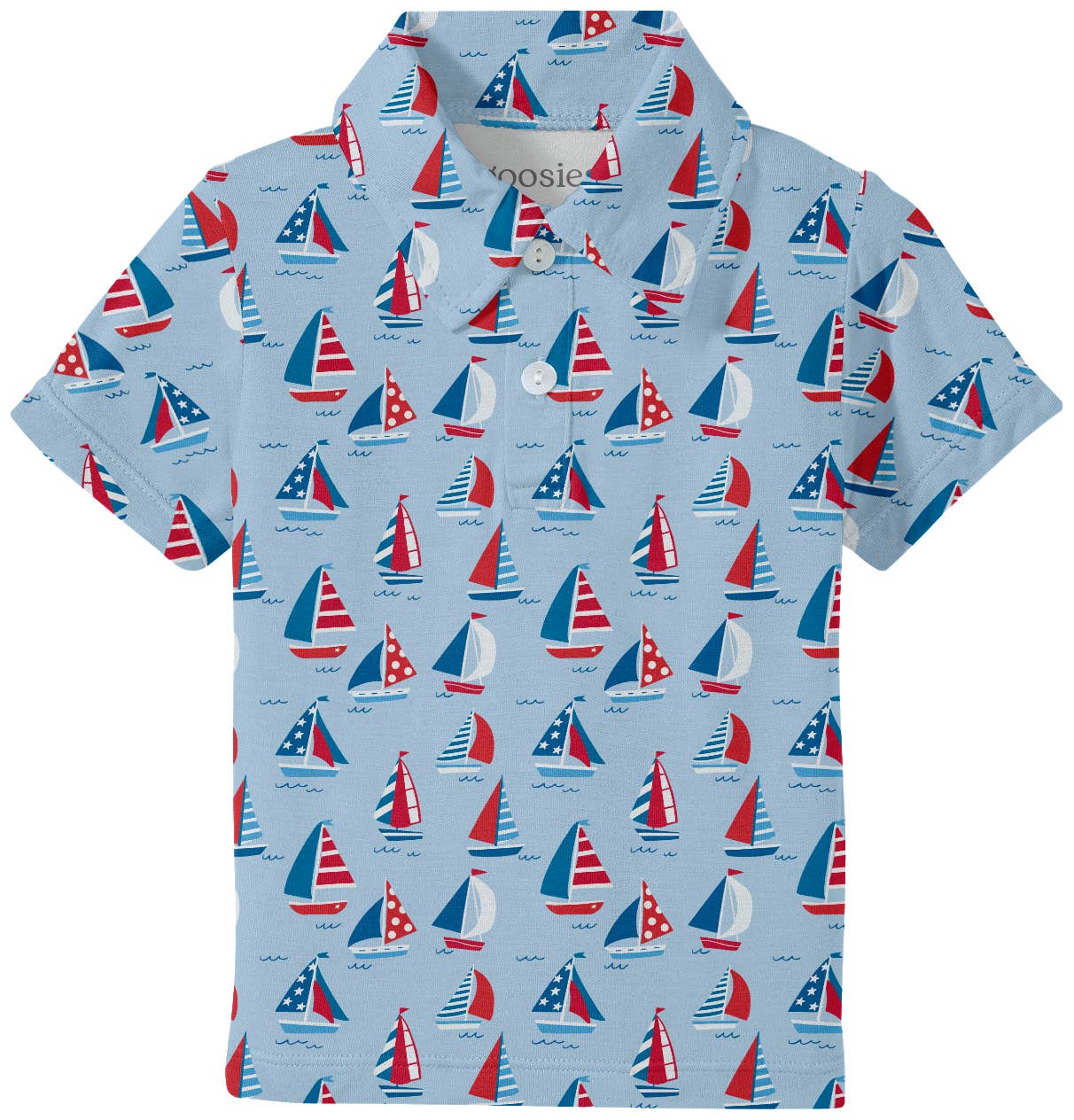 Short Sleeve Polo Shirt -Sail Away