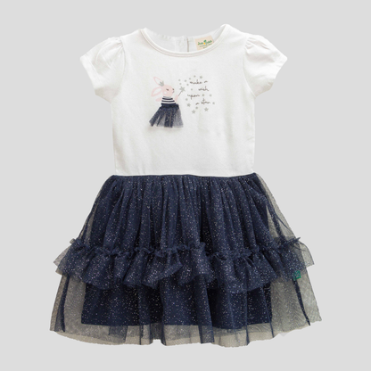 Ruffle Tulle Flair Dress
