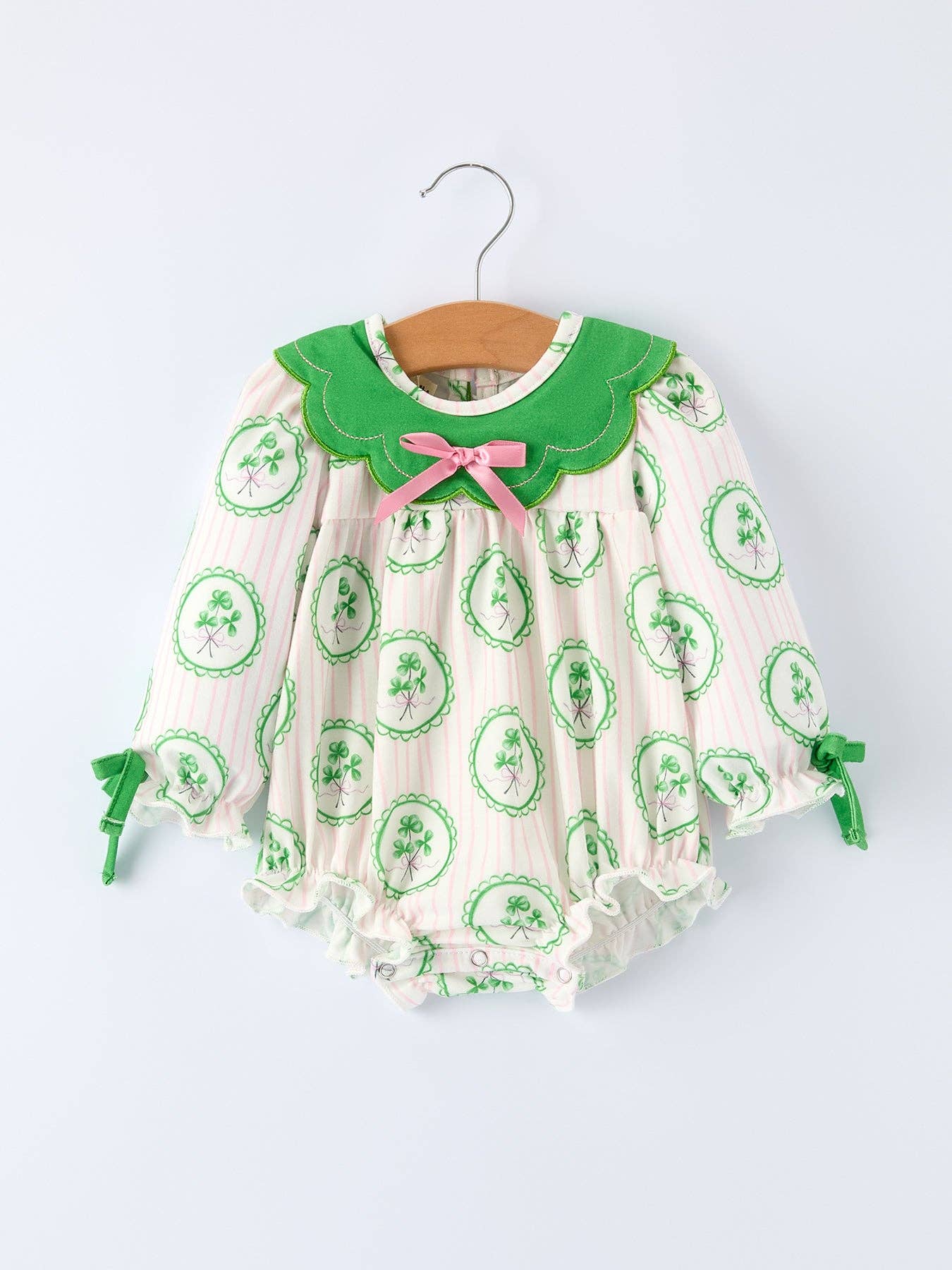 St. Patrick's Baby Girl Romper