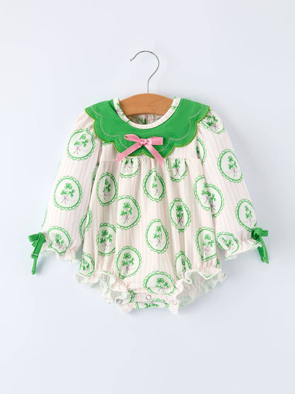 St. Patrick's Baby Girl Romper