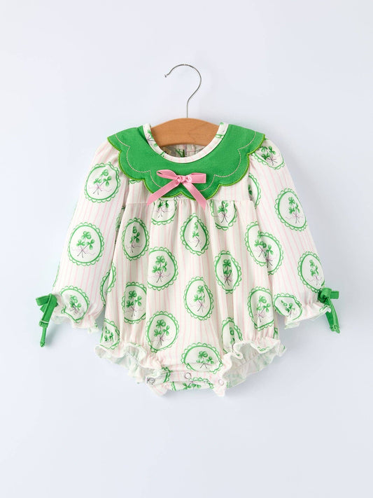 St. Patrick's Baby Girl Romper