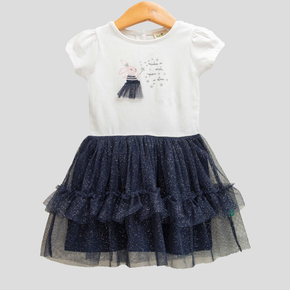 Ruffle Tulle Flair Dress