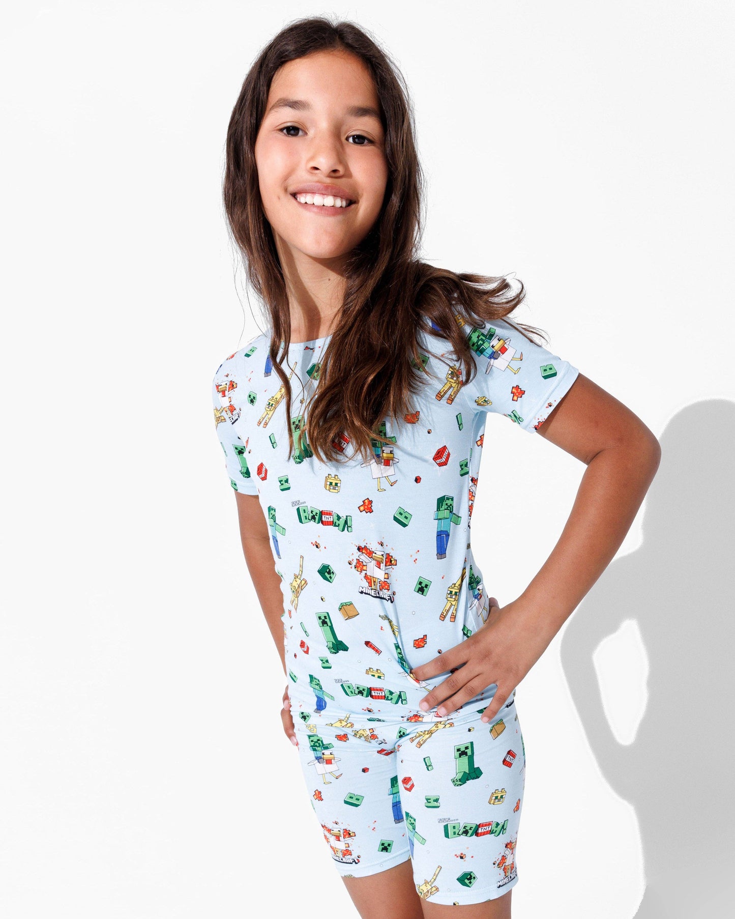 Minecraft: Chicken Jockey Bamboo Kids Pajama Short Set