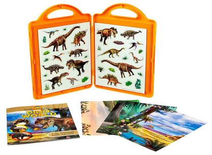 DinoWorld Book and Magnetic Play Set