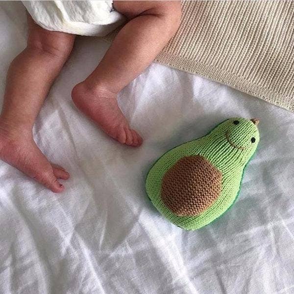 Handmade Organic Avocado Rattle