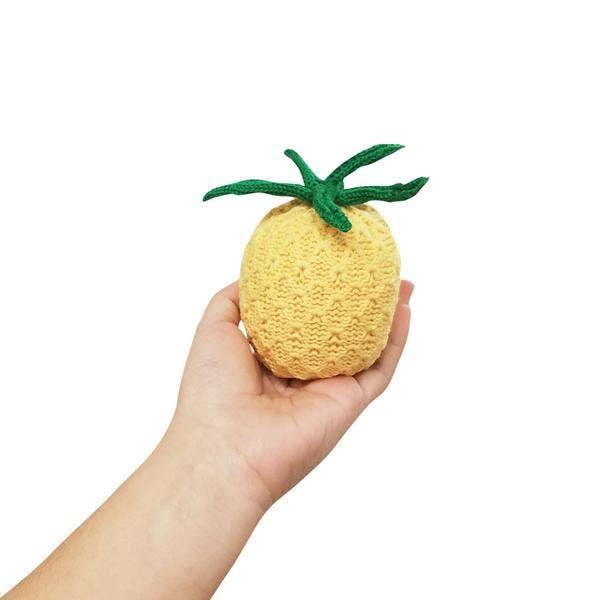 Organic Baby Toy - Pineapple Rattle (Handmade)