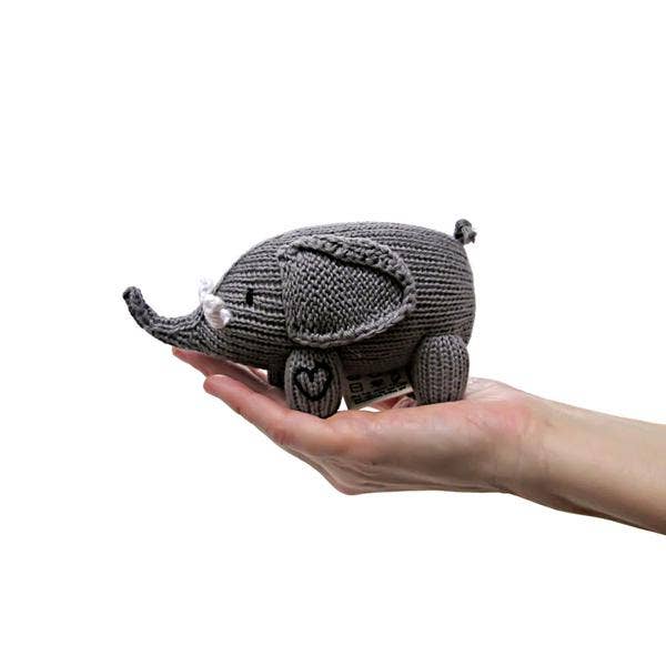 Handmade Elephant Baby Rattle Toy