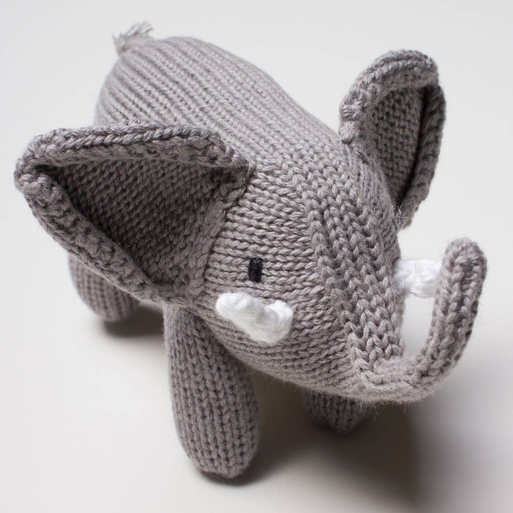 Handmade Elephant Baby Rattle Toy