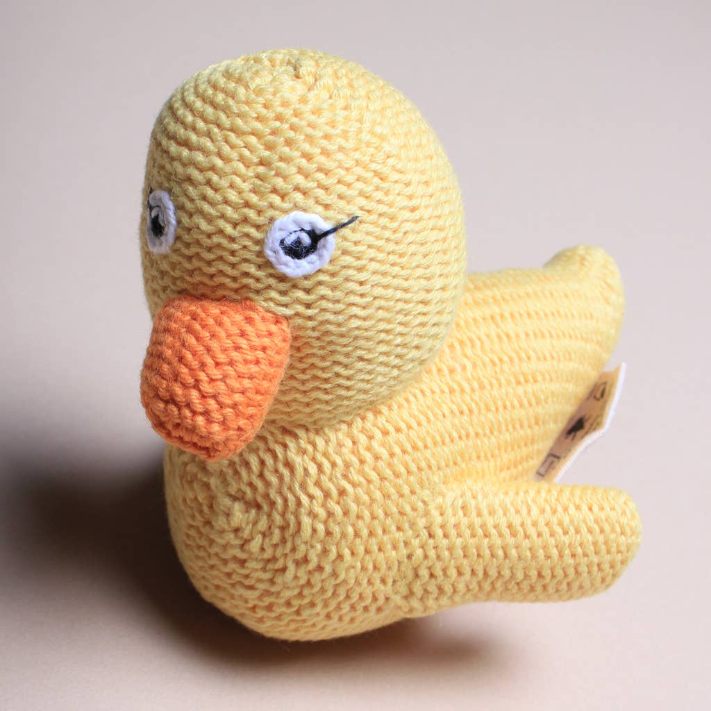 Handmade Baby Rattle Duck Toy