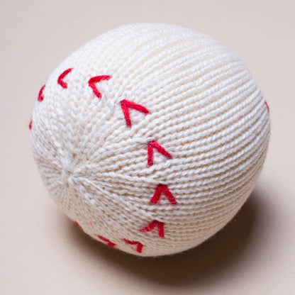 Handmade Organic Baseball Rattle