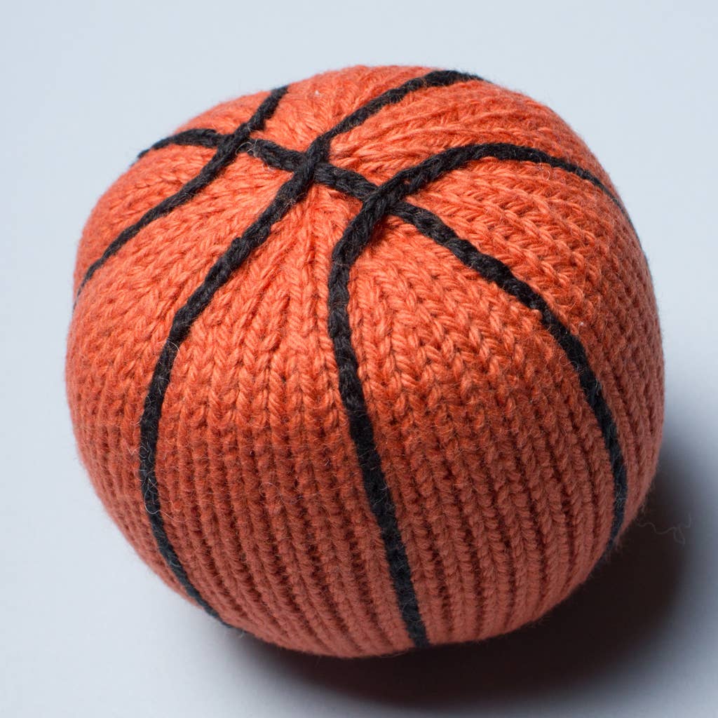 Handmade Organic  Basketball Rattle