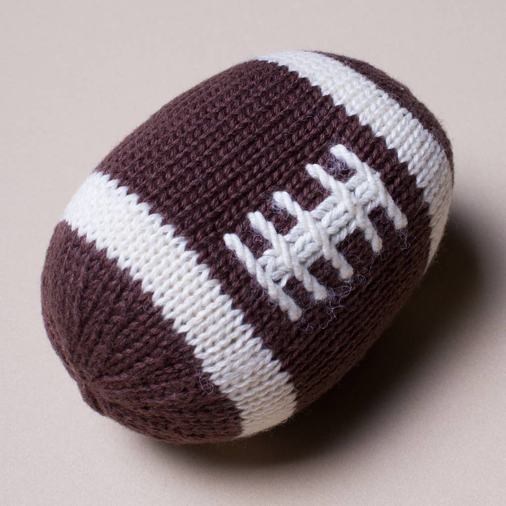 Handmade Organic  Football Rattle