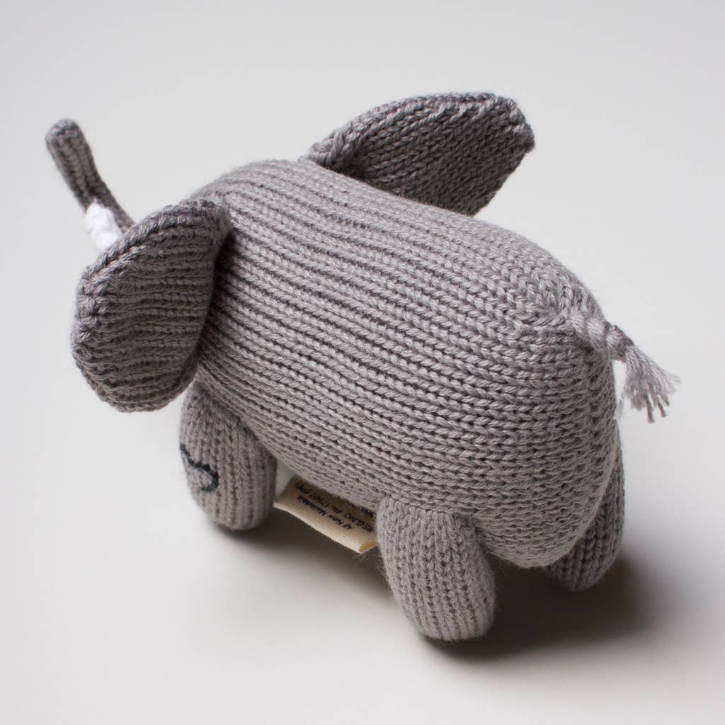 Handmade Elephant Baby Rattle Toy