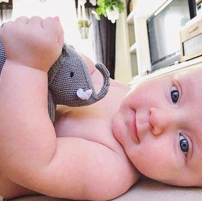 Handmade Elephant Baby Rattle Toy