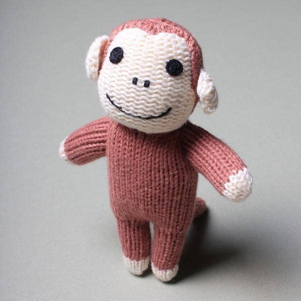 Handmade Organic Monkey Rattle