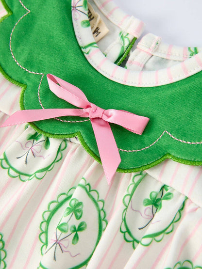 St. Patrick's Baby Girl Romper