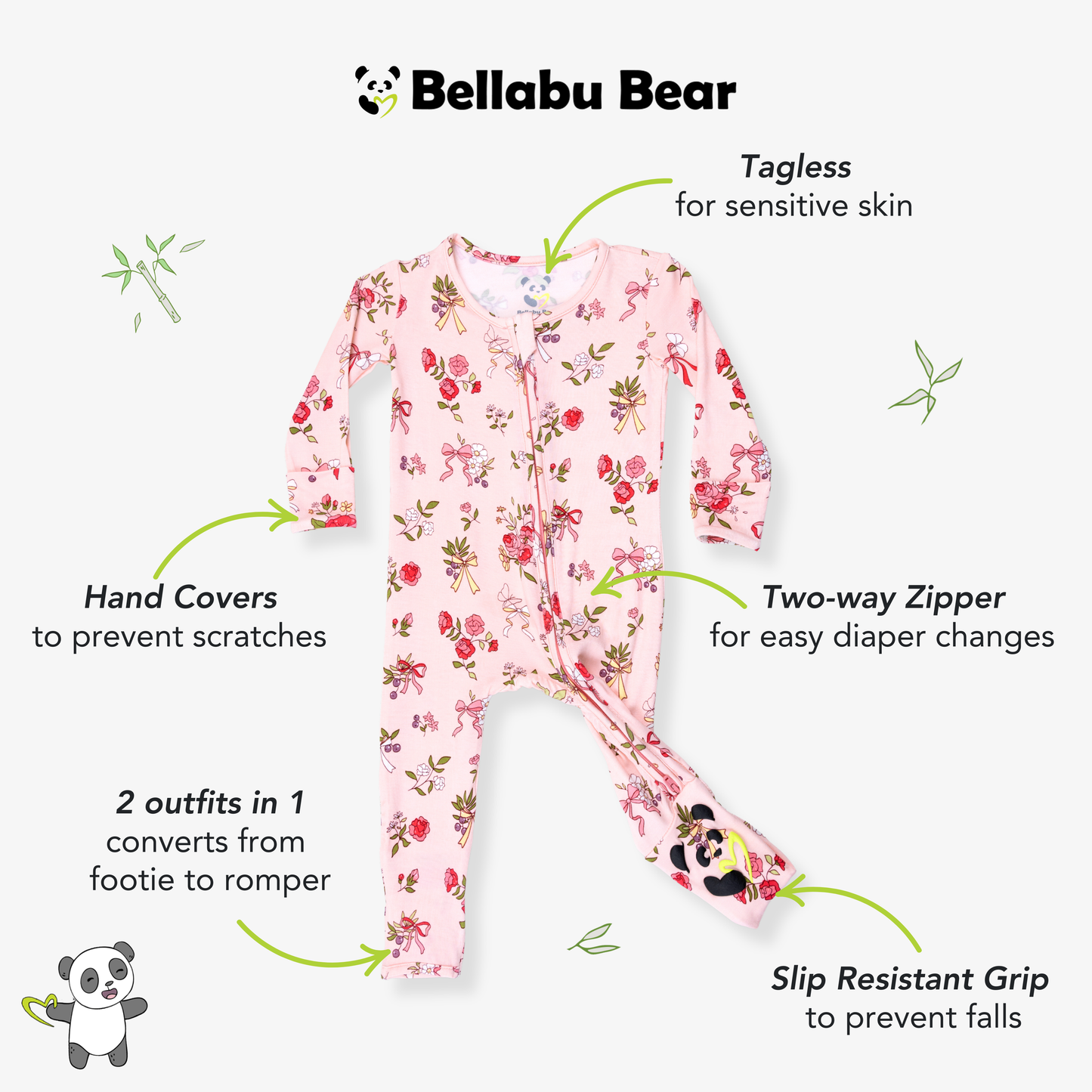 Bows & Blooms Footie