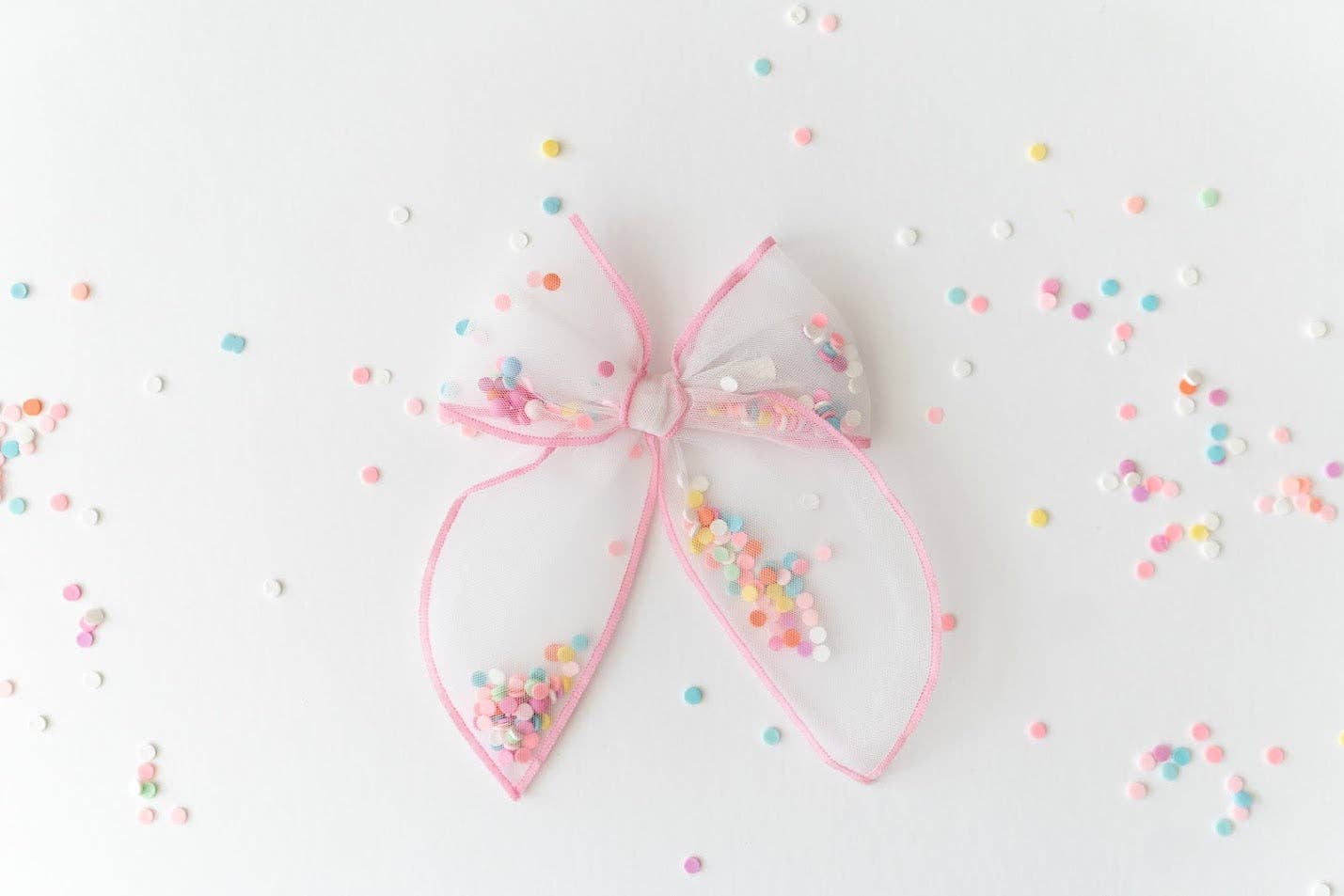 Mesh Shaker Bow - Confetti Pop