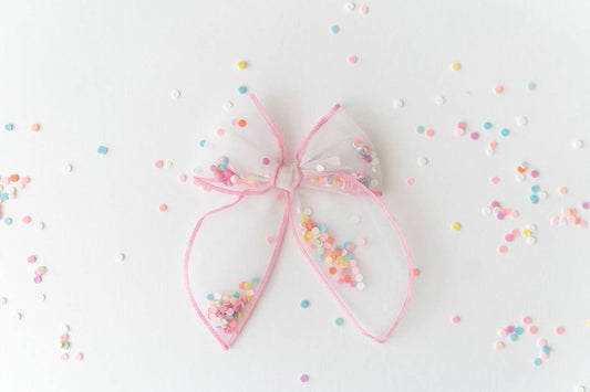 Mesh Shaker Bow - Confetti Pop