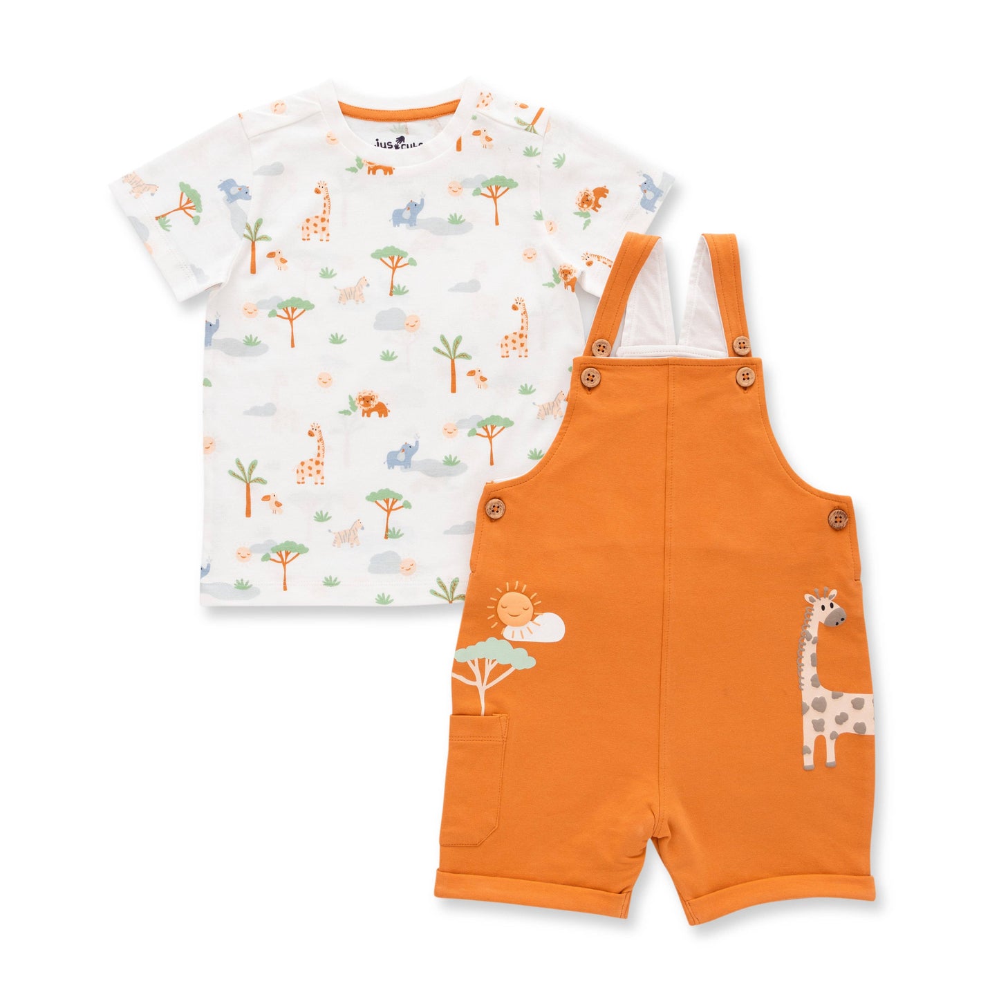 Safari Toddler T-Shirt & Dungaree Set