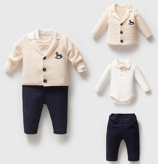 Carousel Knit Baby Boy Set