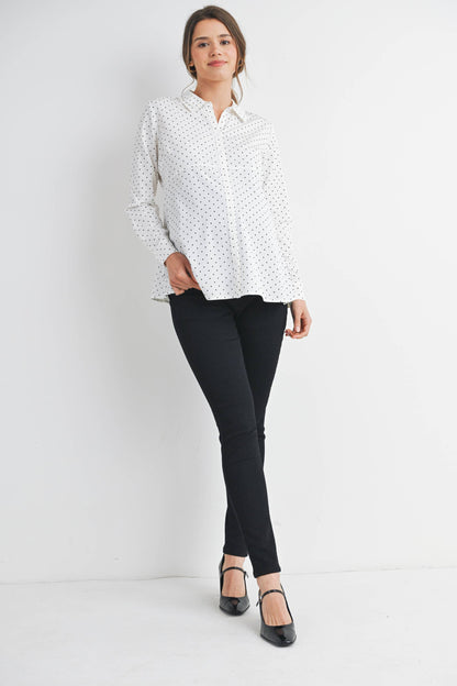 Polka Dot Maternity Top