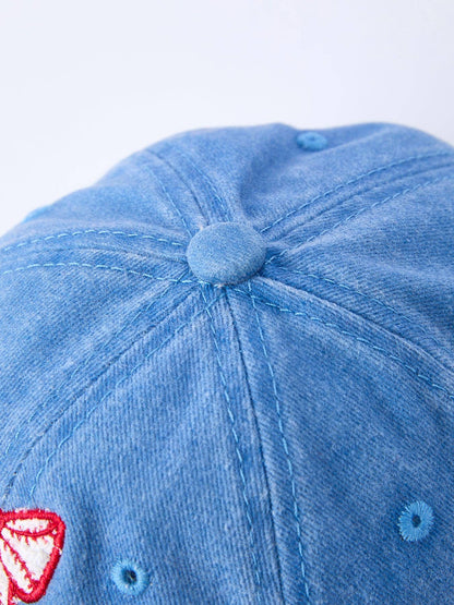 Blue Bow Kids Hat