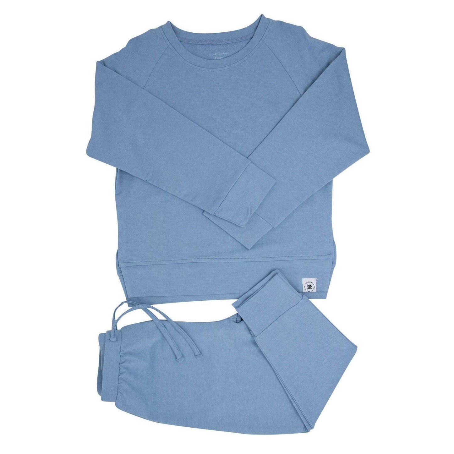 Crew Neck Jogger Set - Blue Fog