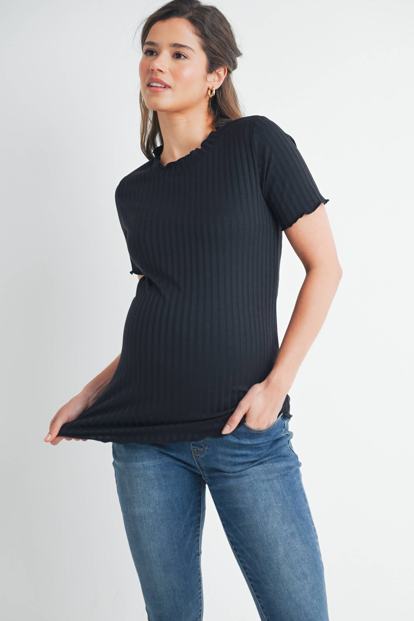 Ribbed Maternity T-Shirt