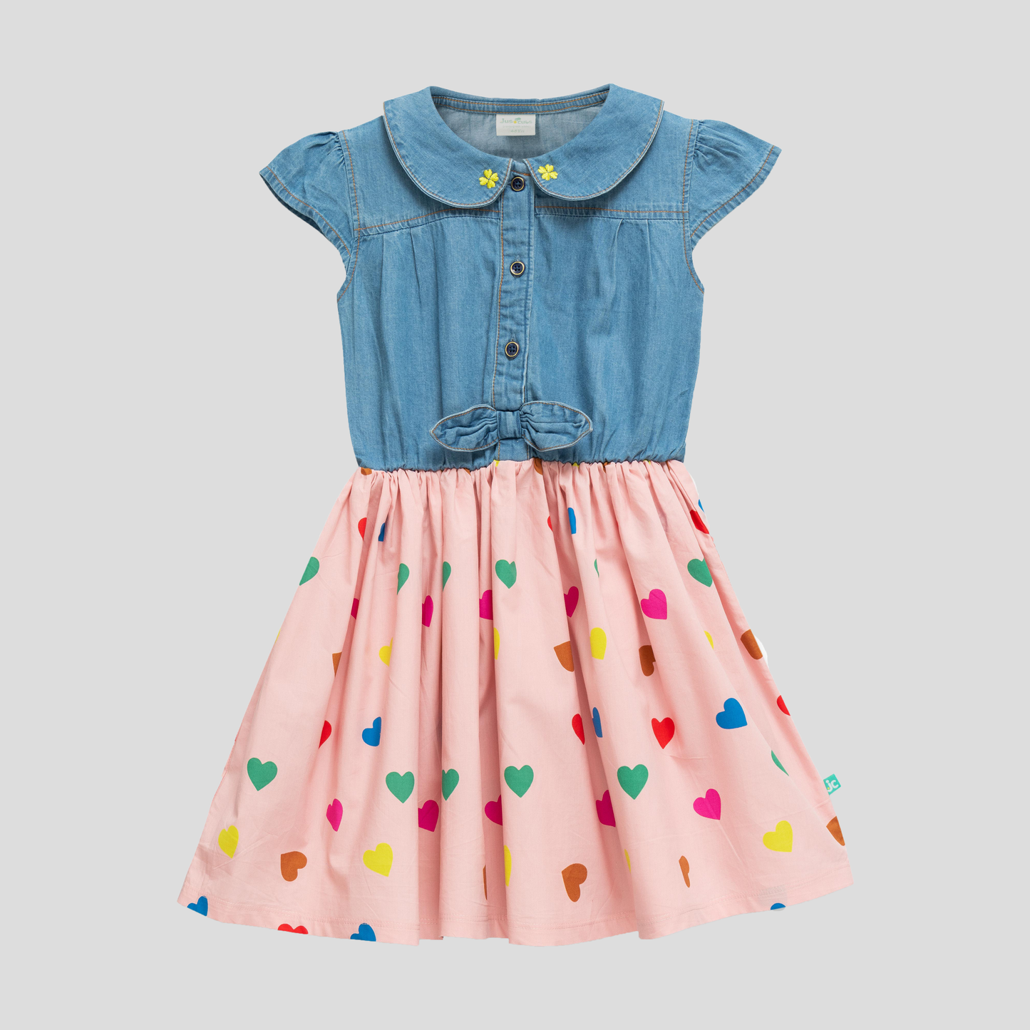 Collared Denim Flair Dress