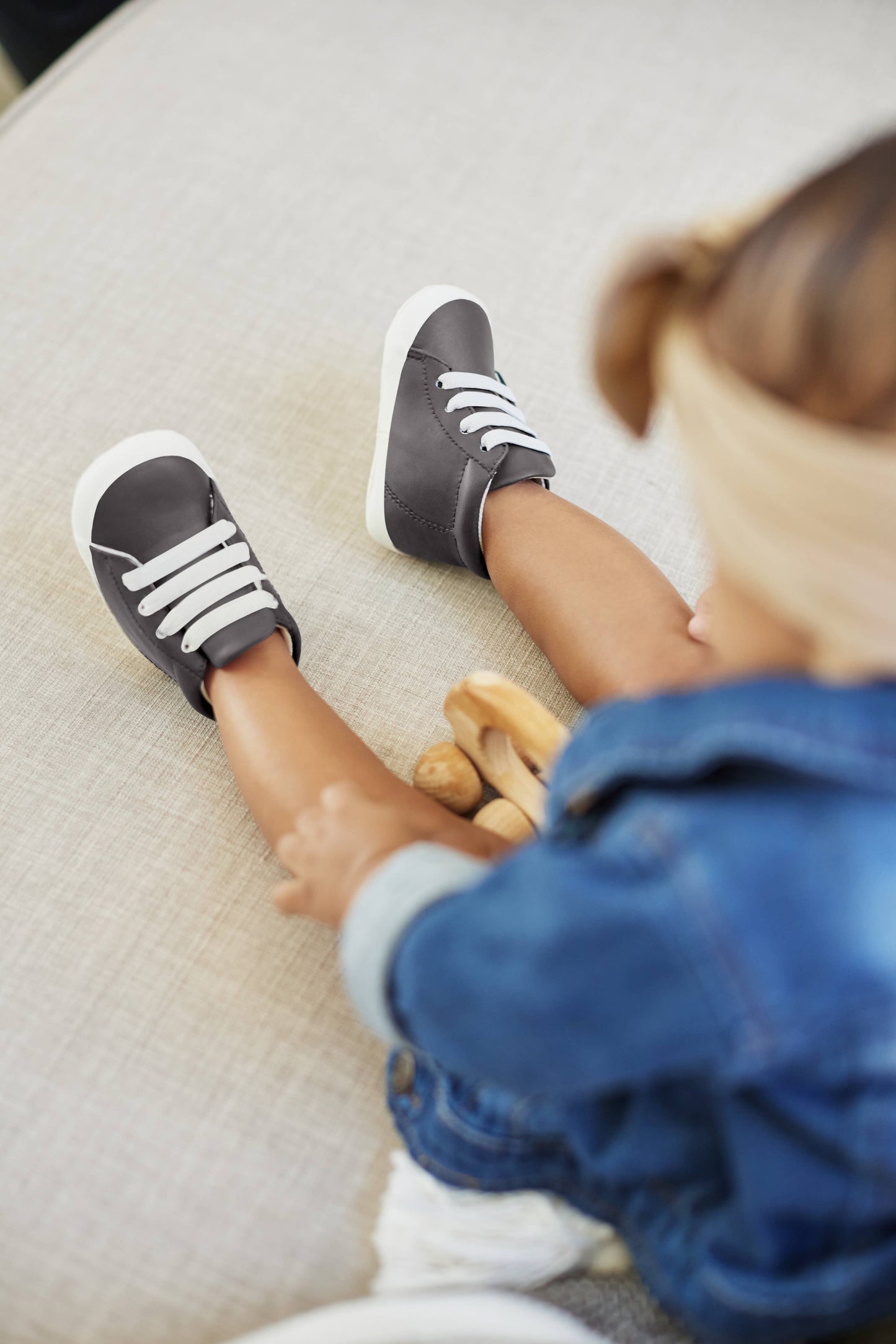 Stormy Grey Baby Sneakers