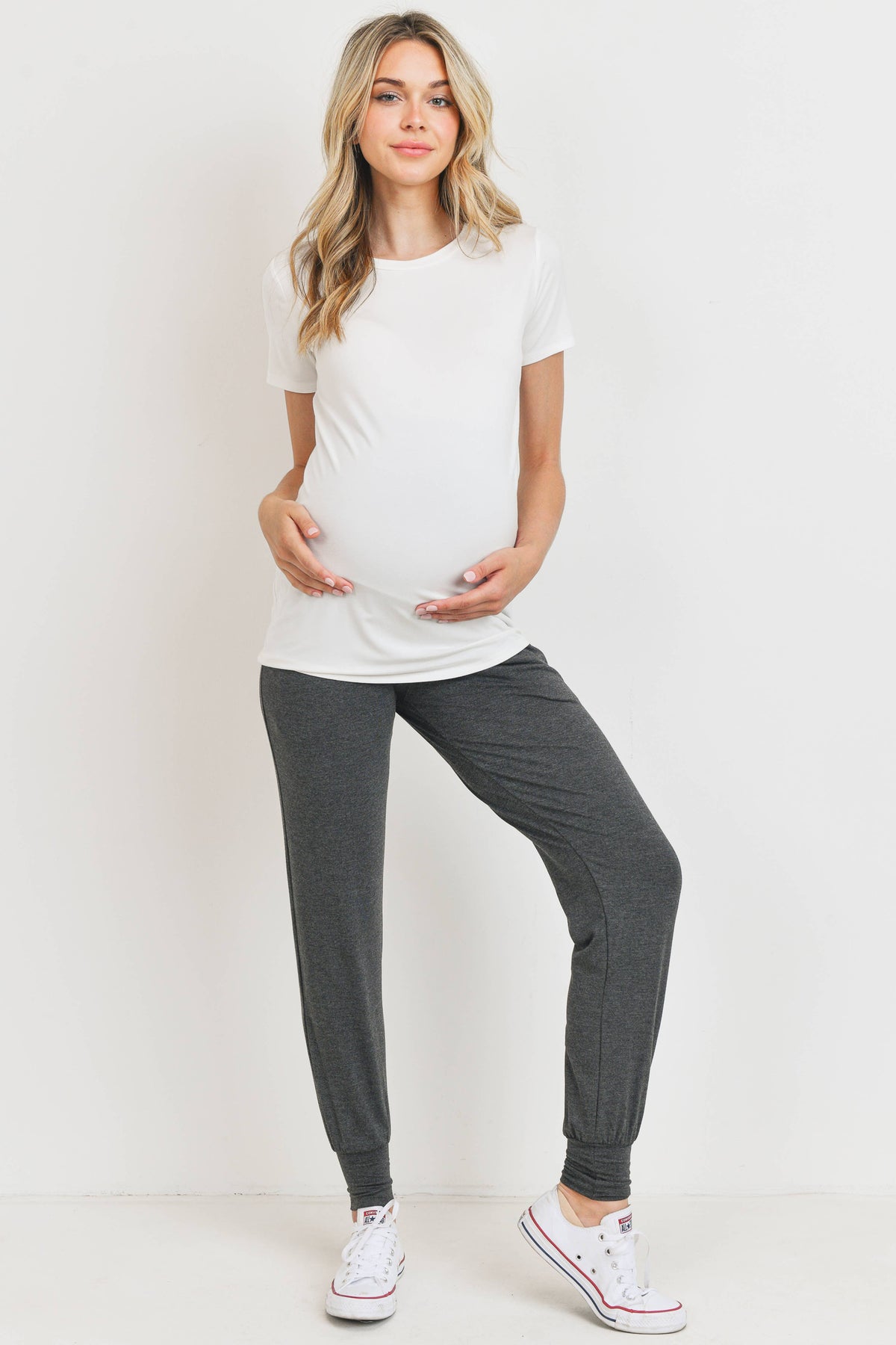 Full Panel Maternity Knit Jogger Pants