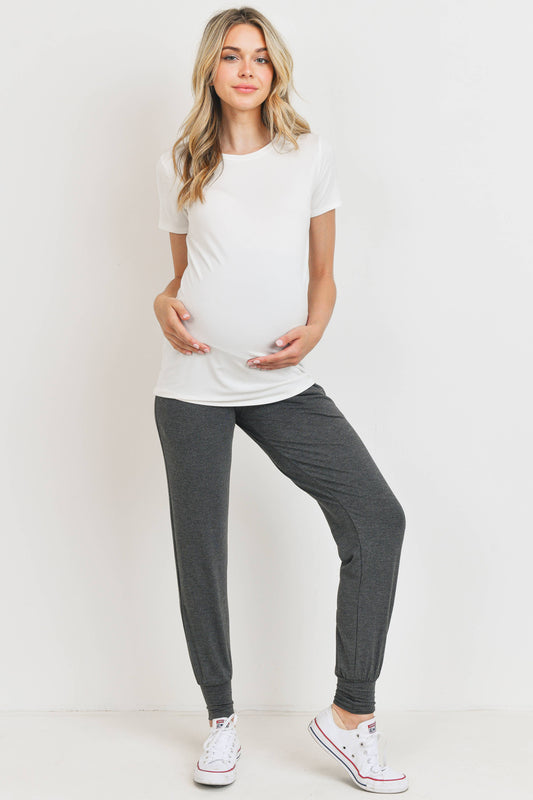 Full Panel Maternity Knit Jogger Pants