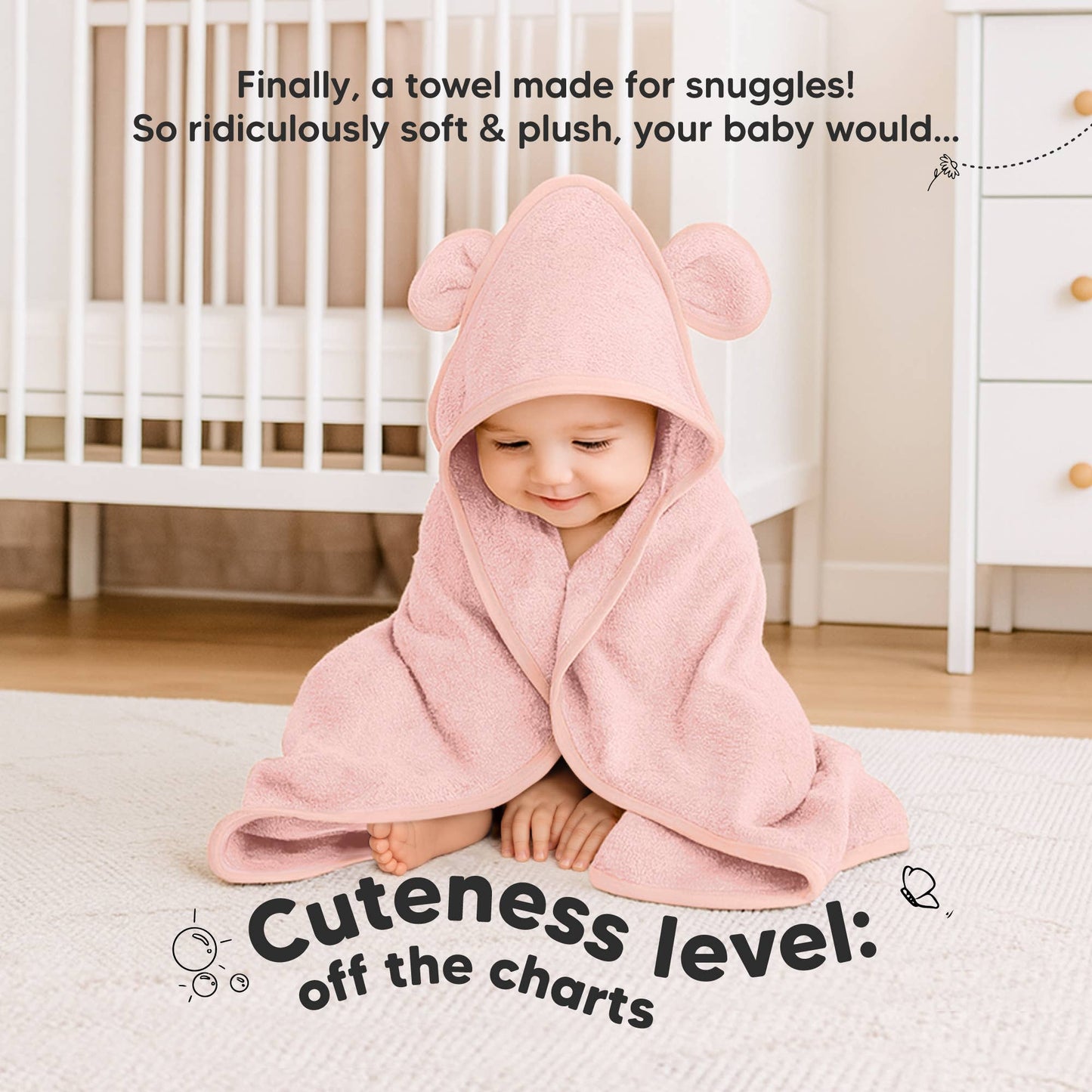 2-pack Snuggle Baby Hooded Towels