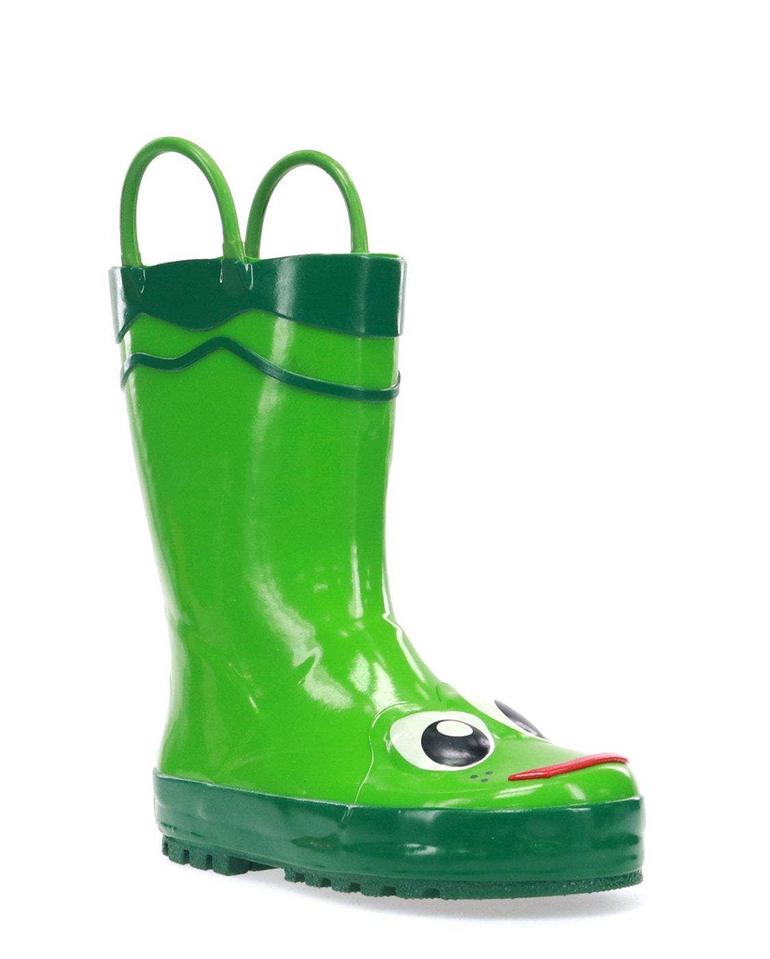 Kids Fritz Frog Rain Boot - Green - Green / 11 Little Kid