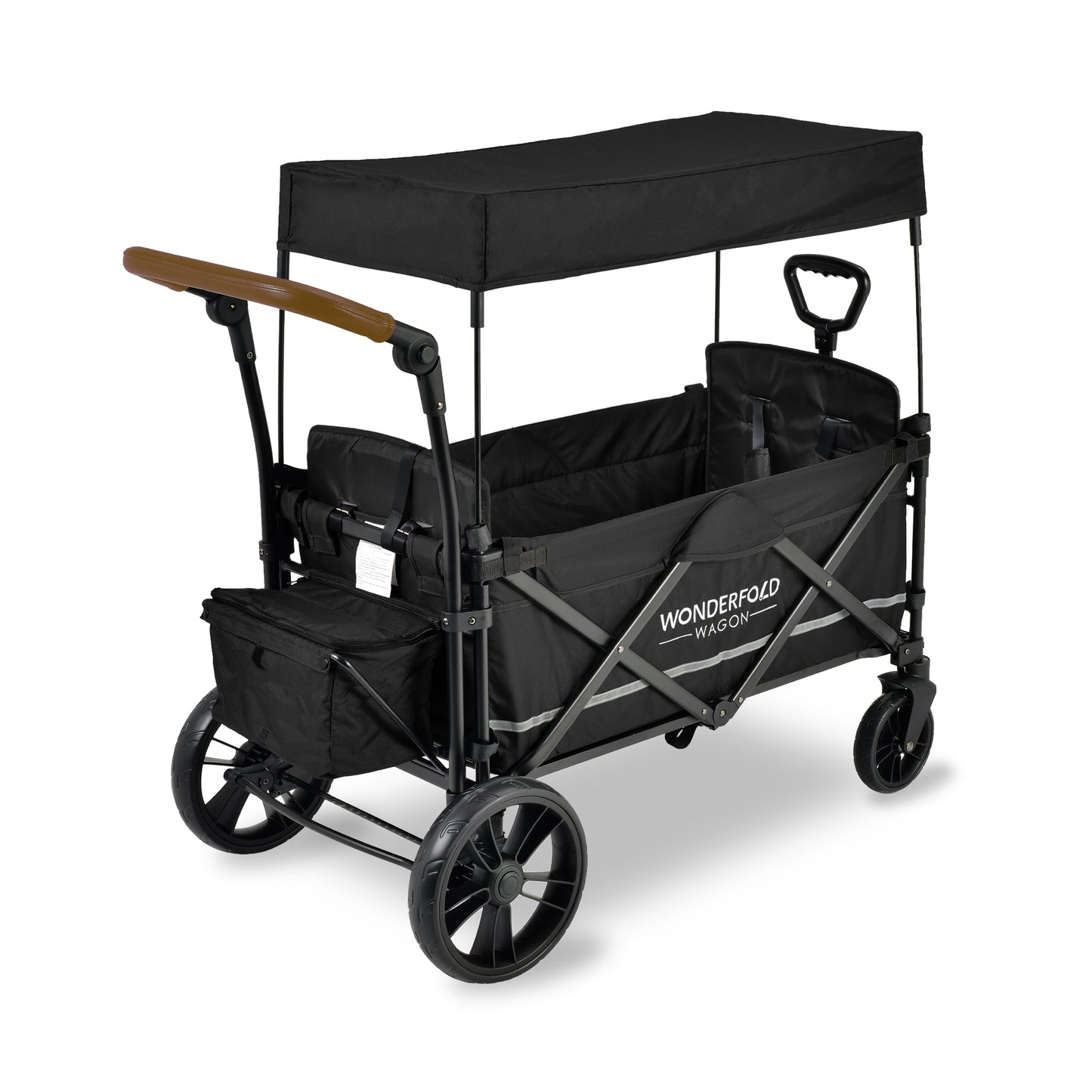 Wonderfold X2 Recline Double Stroller Wagon - Black