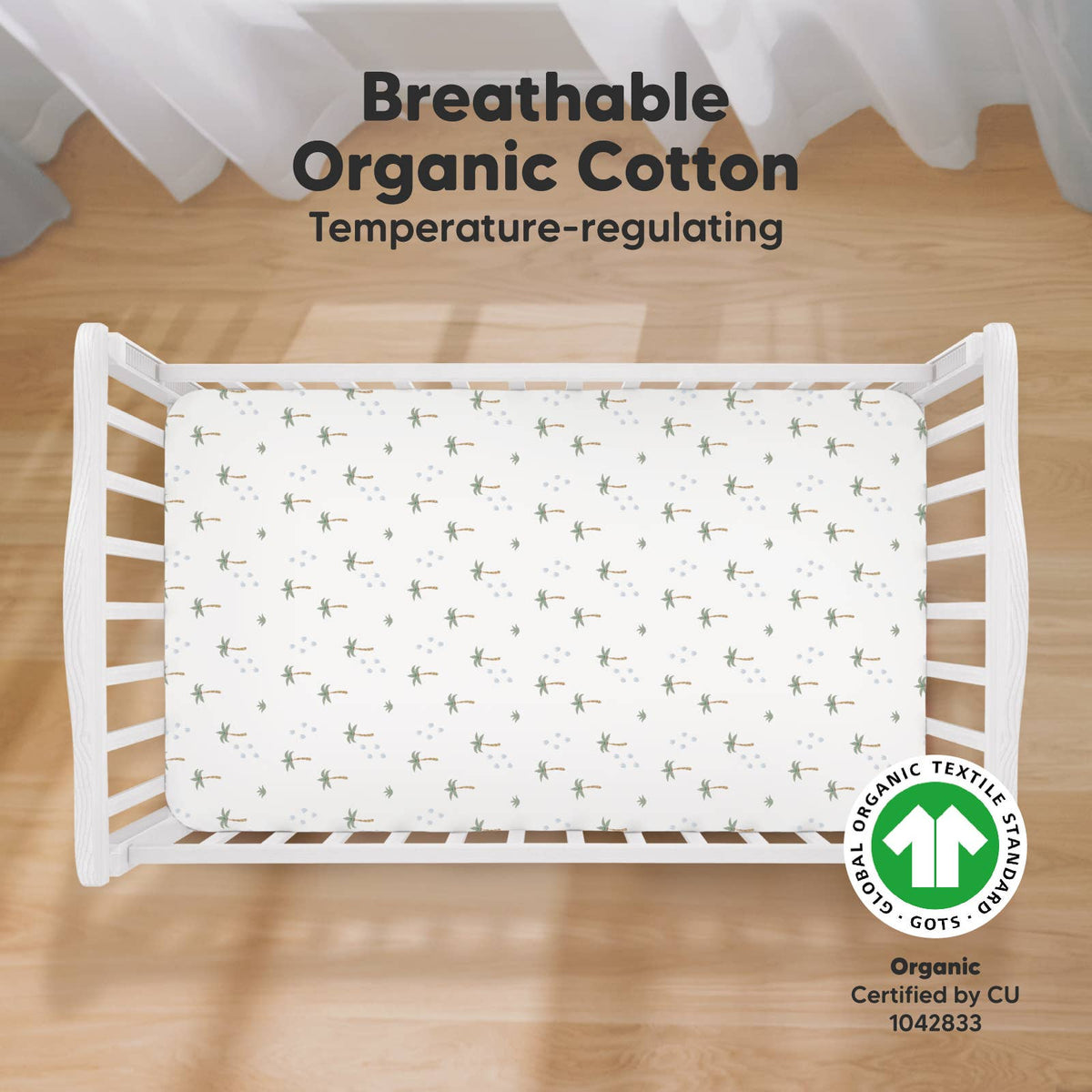 2-pack Organic Cotton Fitted Crib Sheet